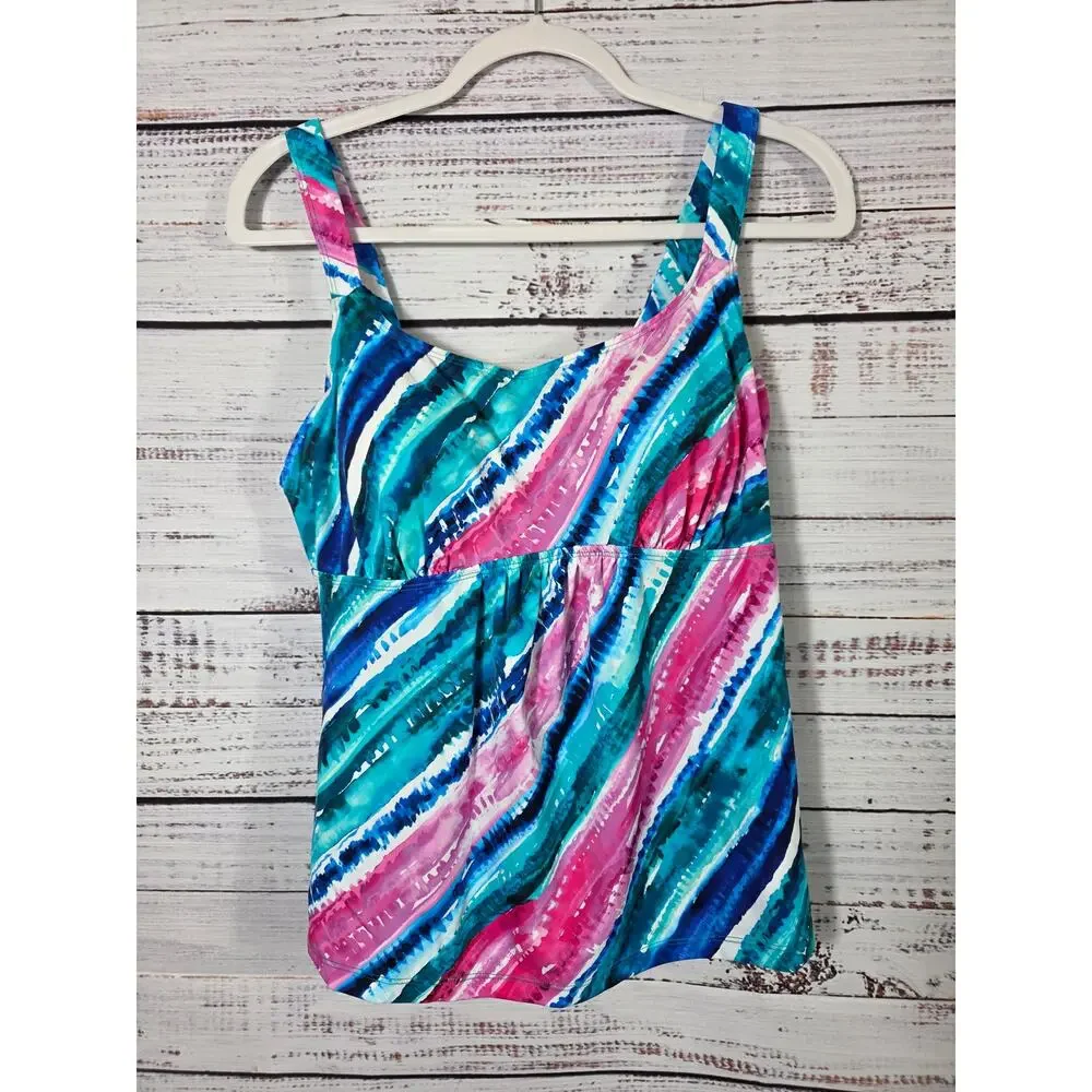 Kim Gravel X Swimsuit tankini w swim shorts womens size 14 NEW